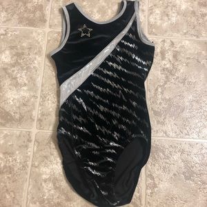 Black velvet leotard